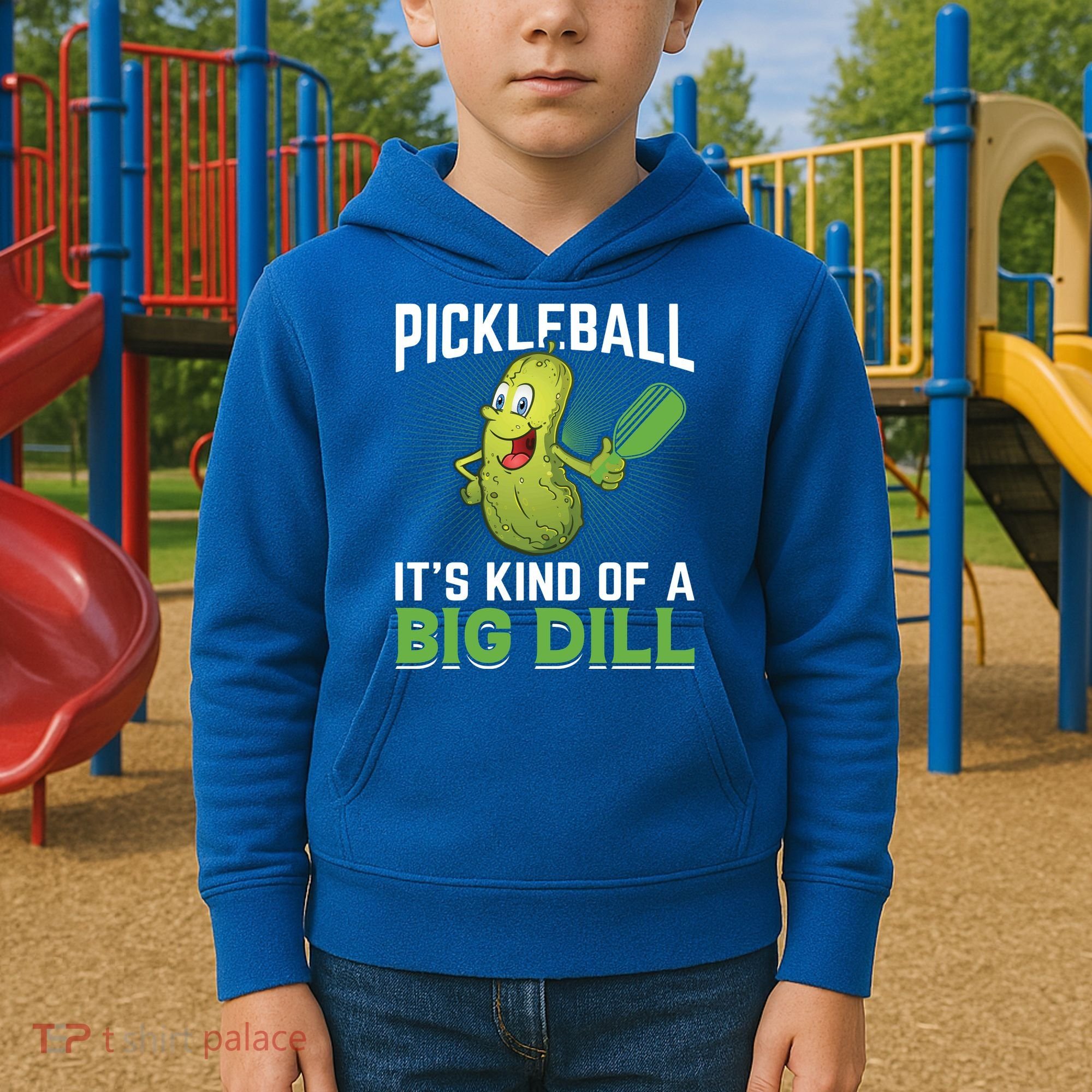Pickleball It's Kind Of Big Dill Kids Hoodie