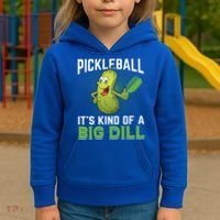 Pickleball It's Kind Of Big Dill Kids Hoodie thumb 3