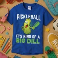 Pickleball It's Kind Of Big Dill Kids T-Shirt thumb 3