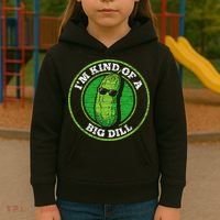 Pickle IM Kind Of A Big Dill Kids Hoodie thumb 3