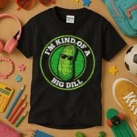 Pickle IM Kind Of A Big Dill Kids T-Shirt thumb 3