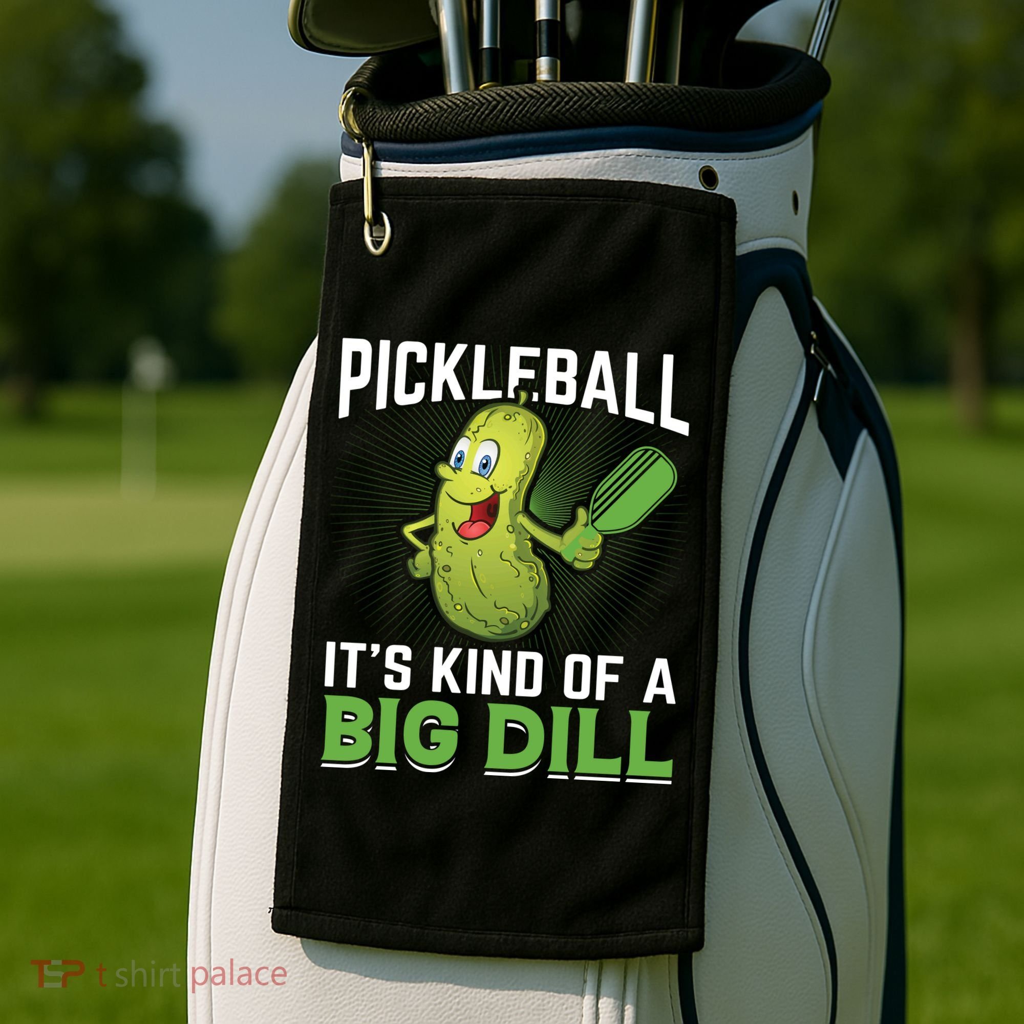 Pickleball It's Kind Of The Big Dill Golf Towel