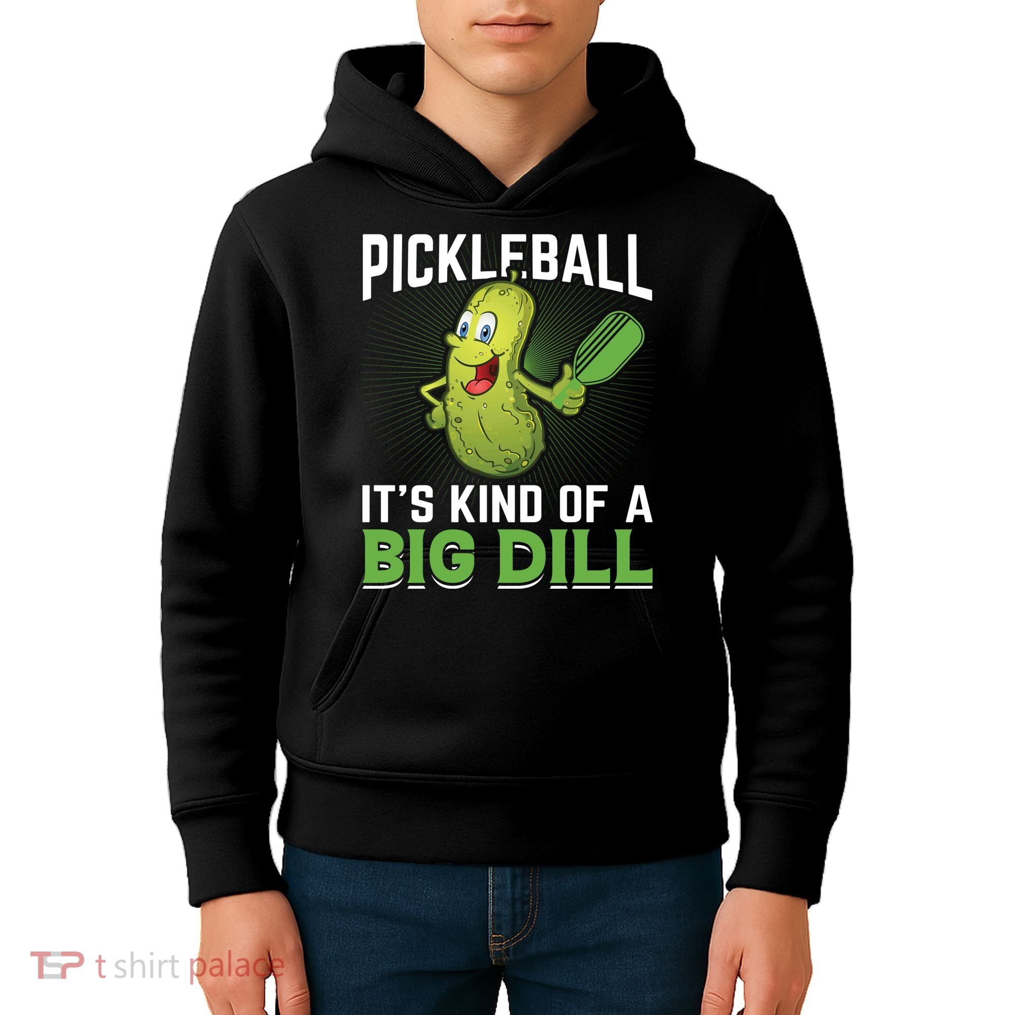 Pickleball It's Kind Of The Big Dill Kids Hoodie