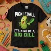 Pickleball It's Kind Of The Big Dill Kids T-Shirt thumb 3