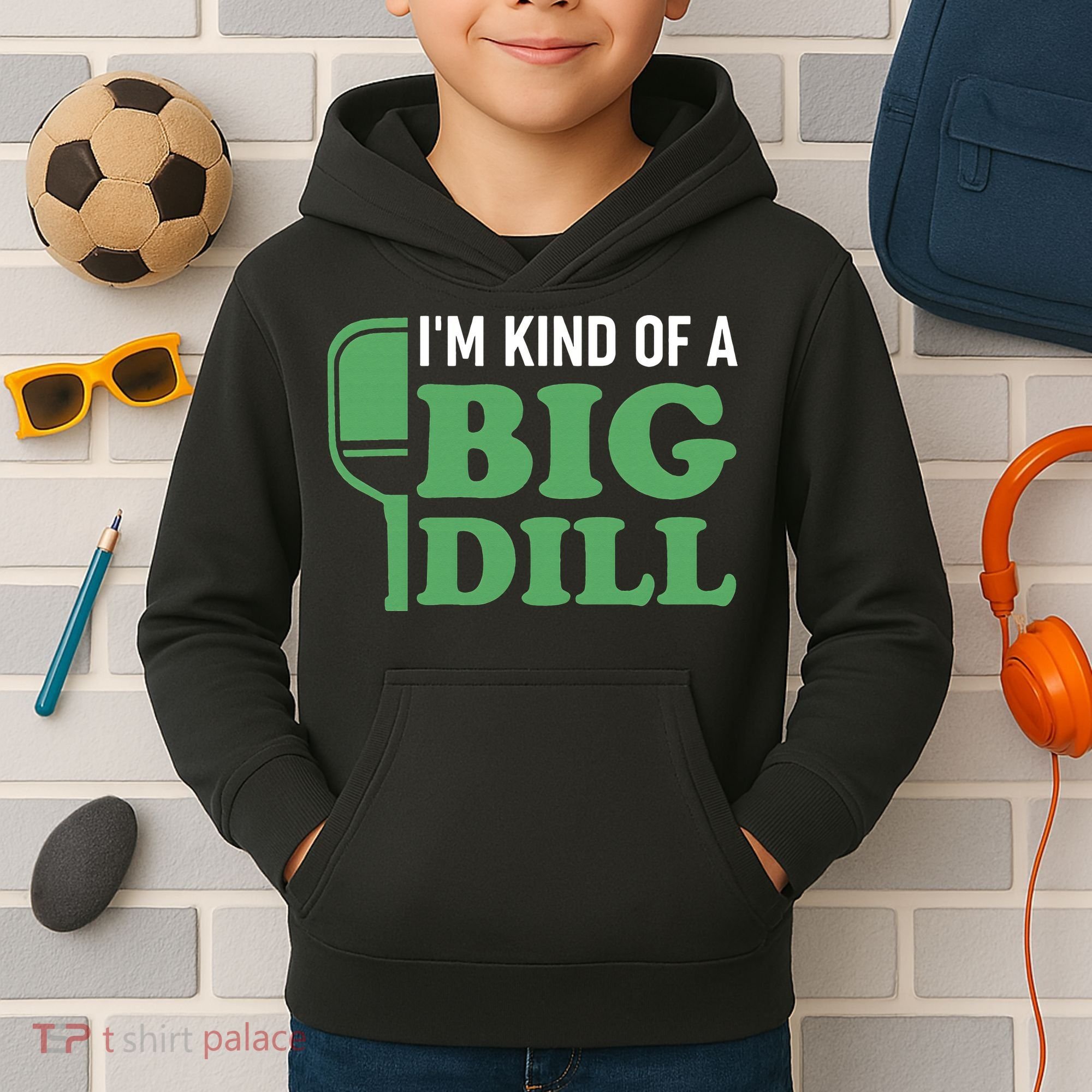 Pickleball I'm Kind of a Big Dill Kids Hoodie