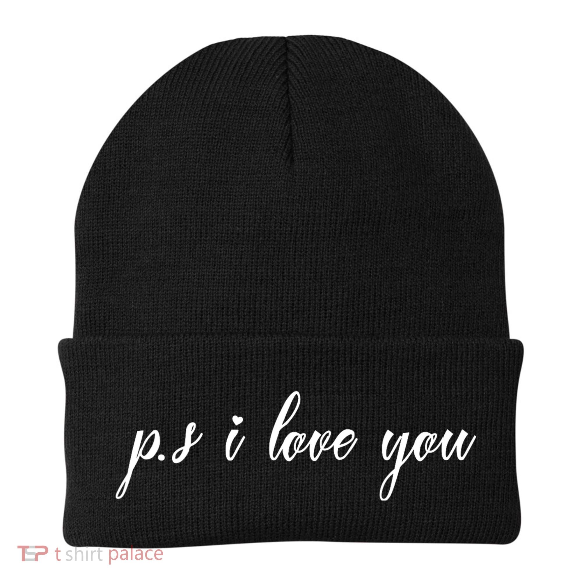 Ps I Love You Day Purple Beanie