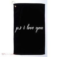 Ps I Love You Day Purple Golf Towel thumb 0