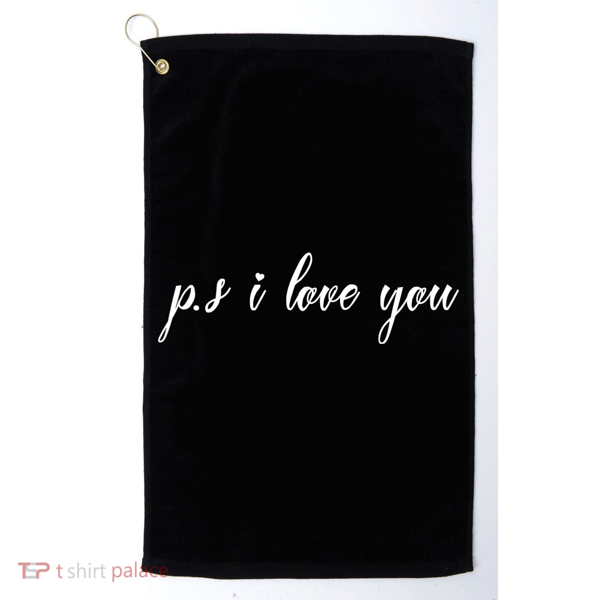Ps I Love You Day Purple Golf Towel