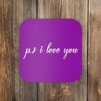 Ps I Love You Day Purple Coaster thumb 0