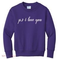 Ps I Love You Day Purple Kids Sweatshirt thumb 0