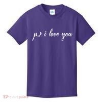 Ps I Love You Day Purple Kids T-Shirt thumb 0