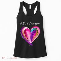 Ps I Love You Day ValentineS Day Purple Heart Women's Tank Top thumb 0
