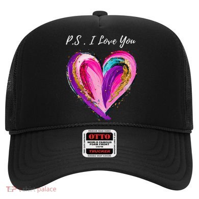 Ps I Love You Day ValentineS Day Purple Heart Hat