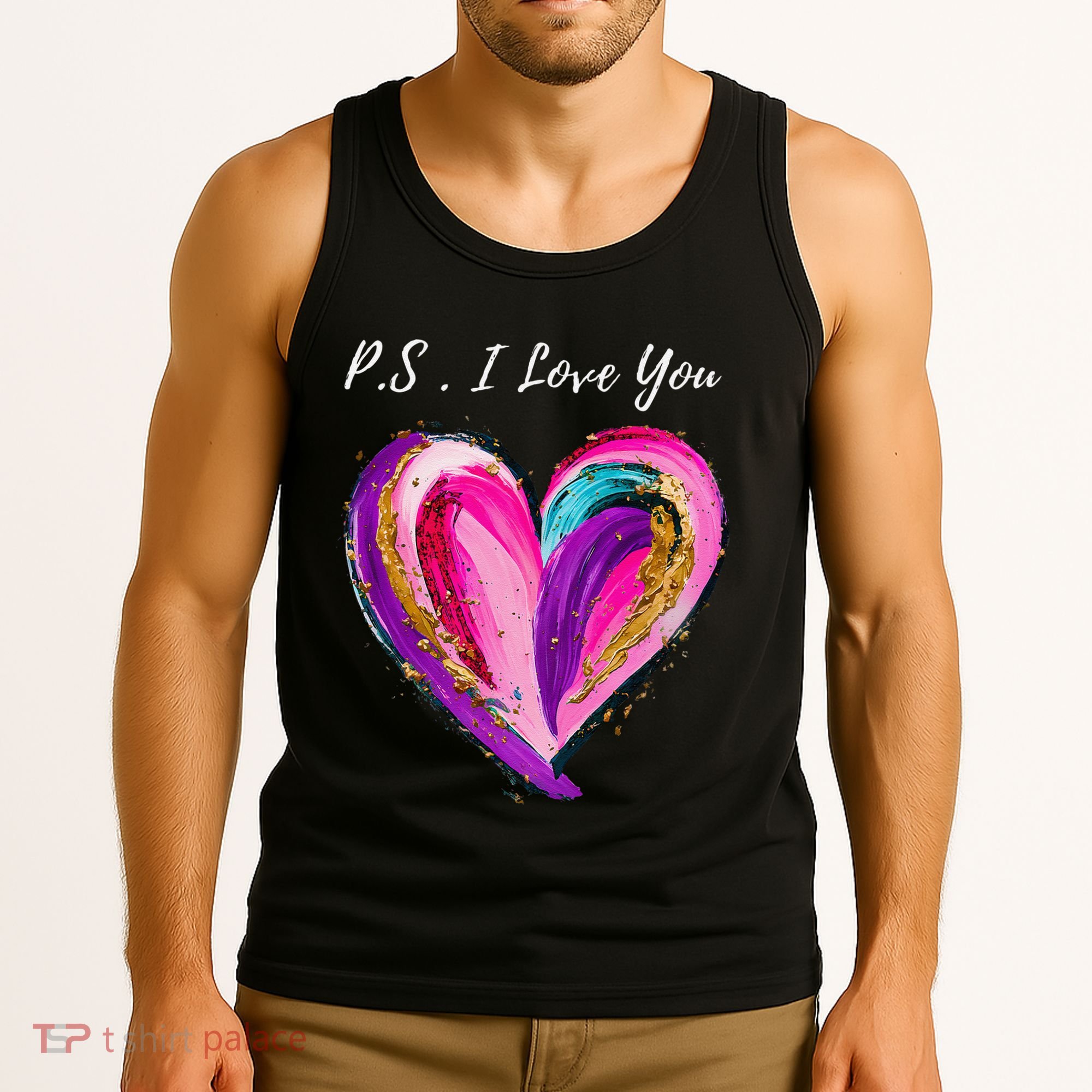 Ps I Love You Day ValentineS Day Purple Heart Tank Top