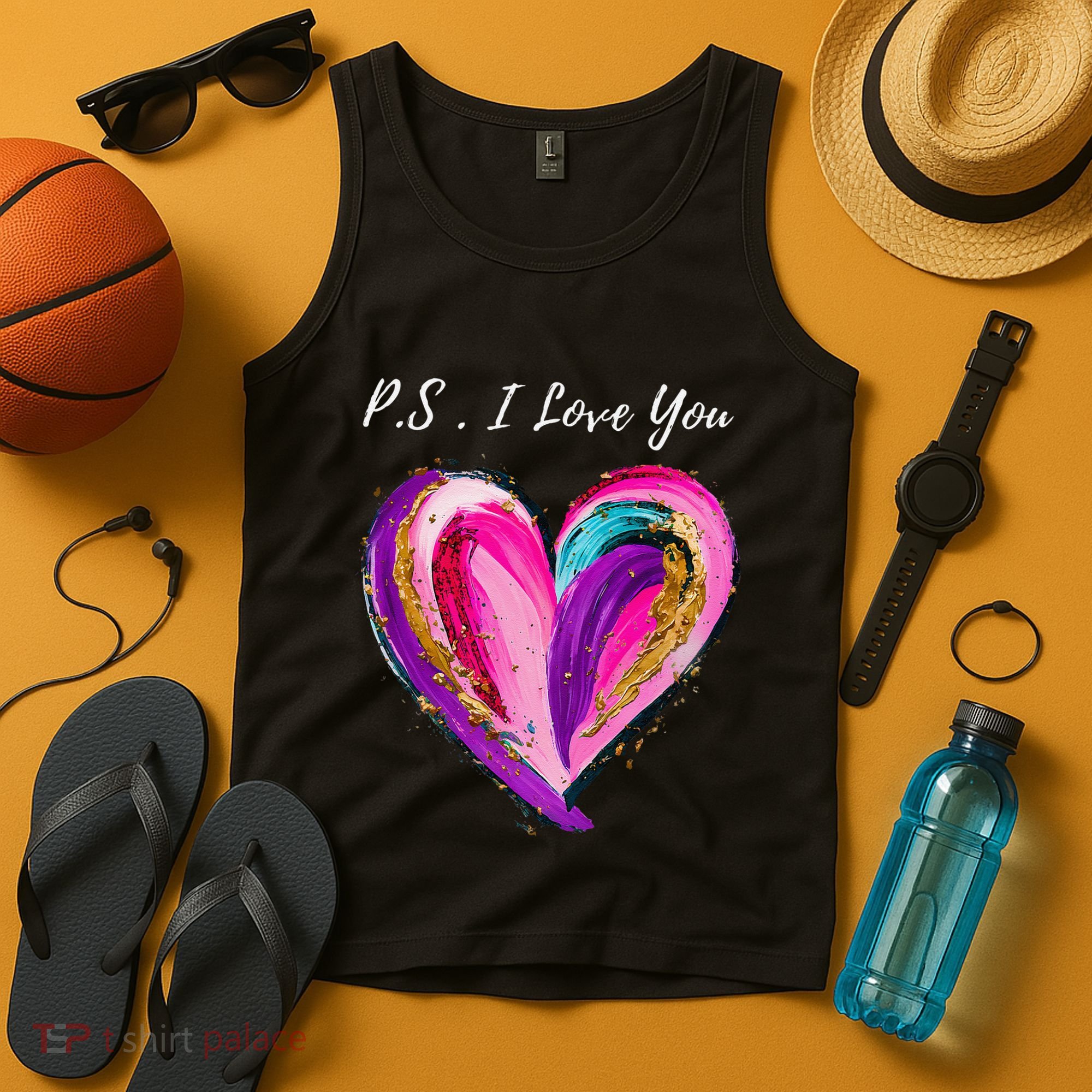 Ps I Love You Day ValentineS Day Purple Heart Tank Top