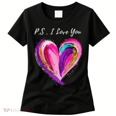 Ps I Love You Day ValentineS Day Purple Heart Women's T-Shirt