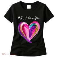 Ps I Love You Day ValentineS Day Purple Heart Women's T-Shirt thumb 0
