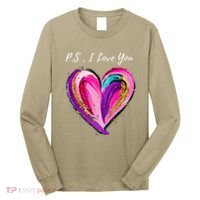 Ps I Love You Day ValentineS Day Purple Heart Long Sleeve Shirt thumb 0