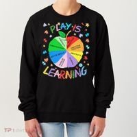 Play Is Learning Special Education Autism Awareness Pride Women's Sweatshirt thumb 0