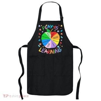 Play Is Learning Special Education Autism Awareness Pride Apron