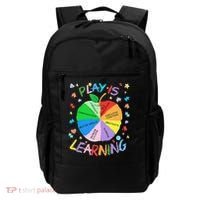 Play Is Learning Special Education Autism Awareness Pride Backpack thumb 0