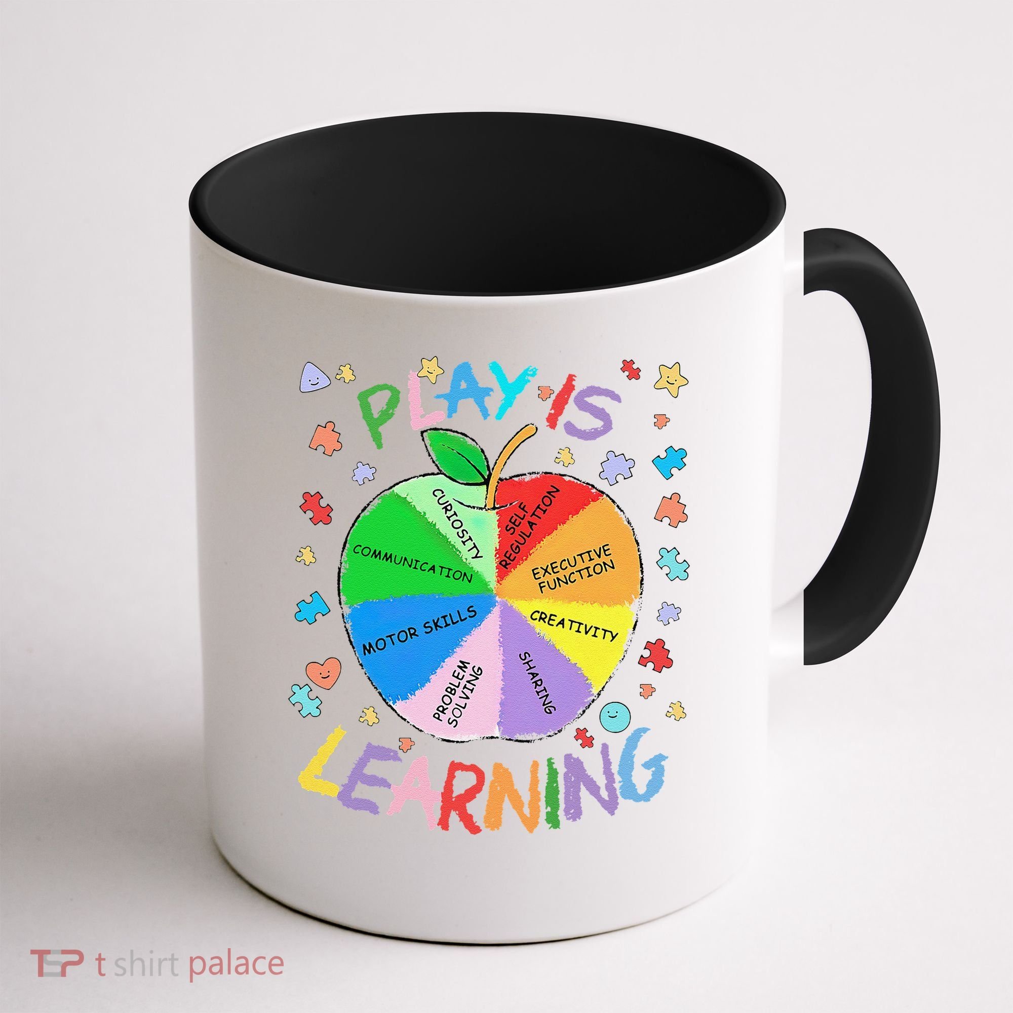 Play Is Learning Special Education Autism Awareness Pride Coffee Mug