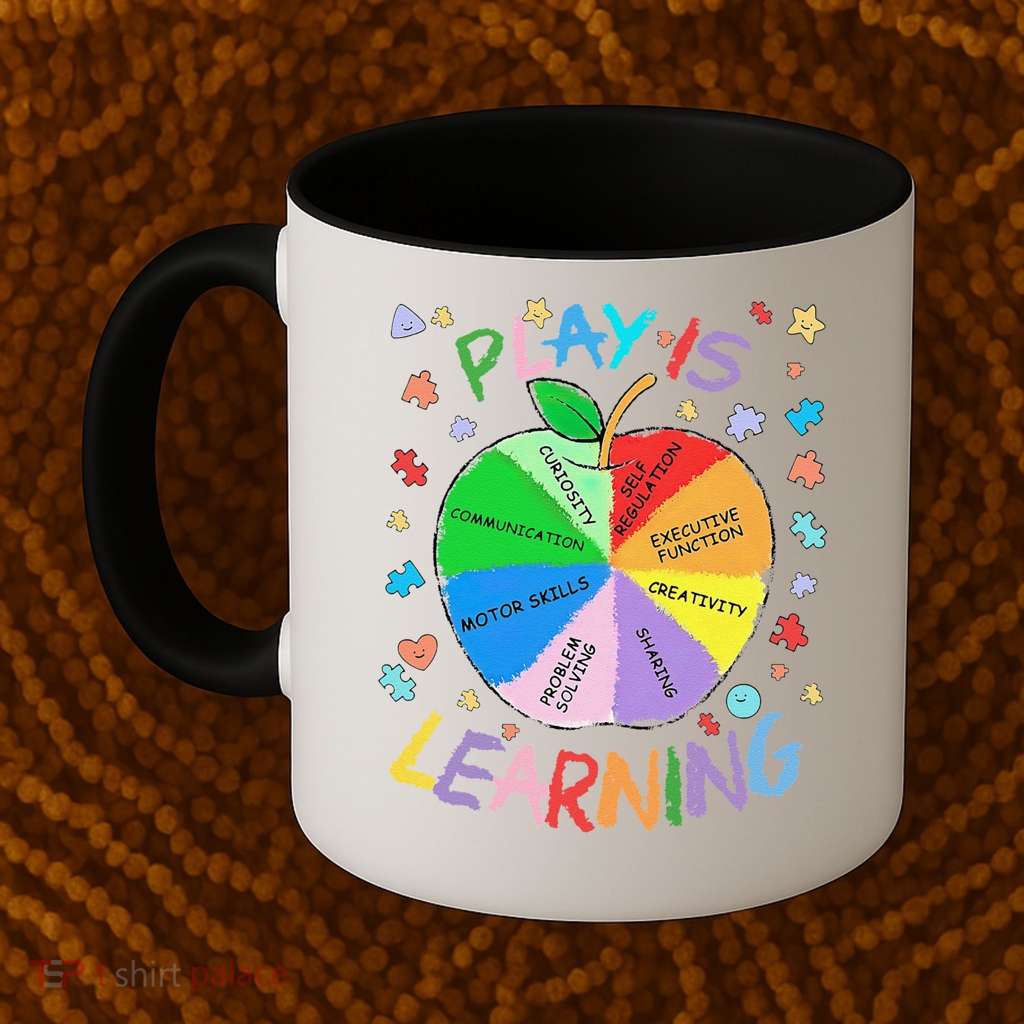 Play Is Learning Special Education Autism Awareness Pride Coffee Mug