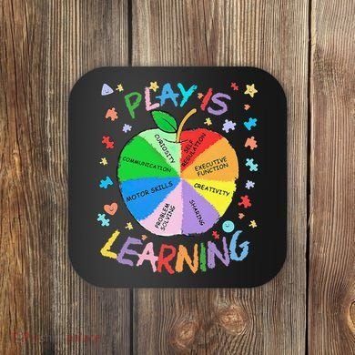 Play Is Learning Special Education Autism Awareness Pride Coaster