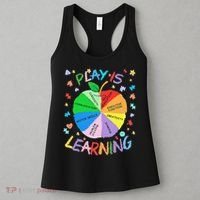 Play Is Learning Special Education Autism Awareness Pride Women's Tank Top thumb 3