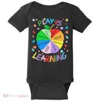 Play Is Learning Special Education Autism Awareness Pride Baby Bodysuit thumb 0