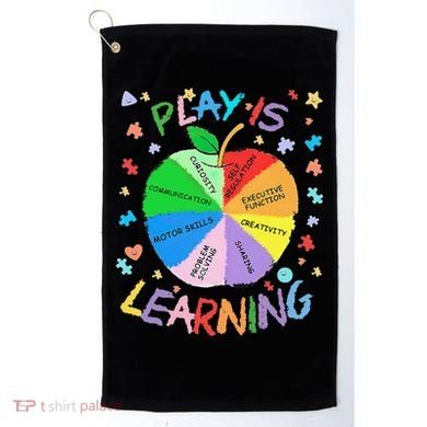Play Is Learning Special Education Autism Awareness Pride Golf Towel