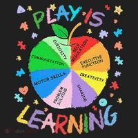 Play Is Learning Special Education Autism Awareness Pride Golf Towel thumb 3