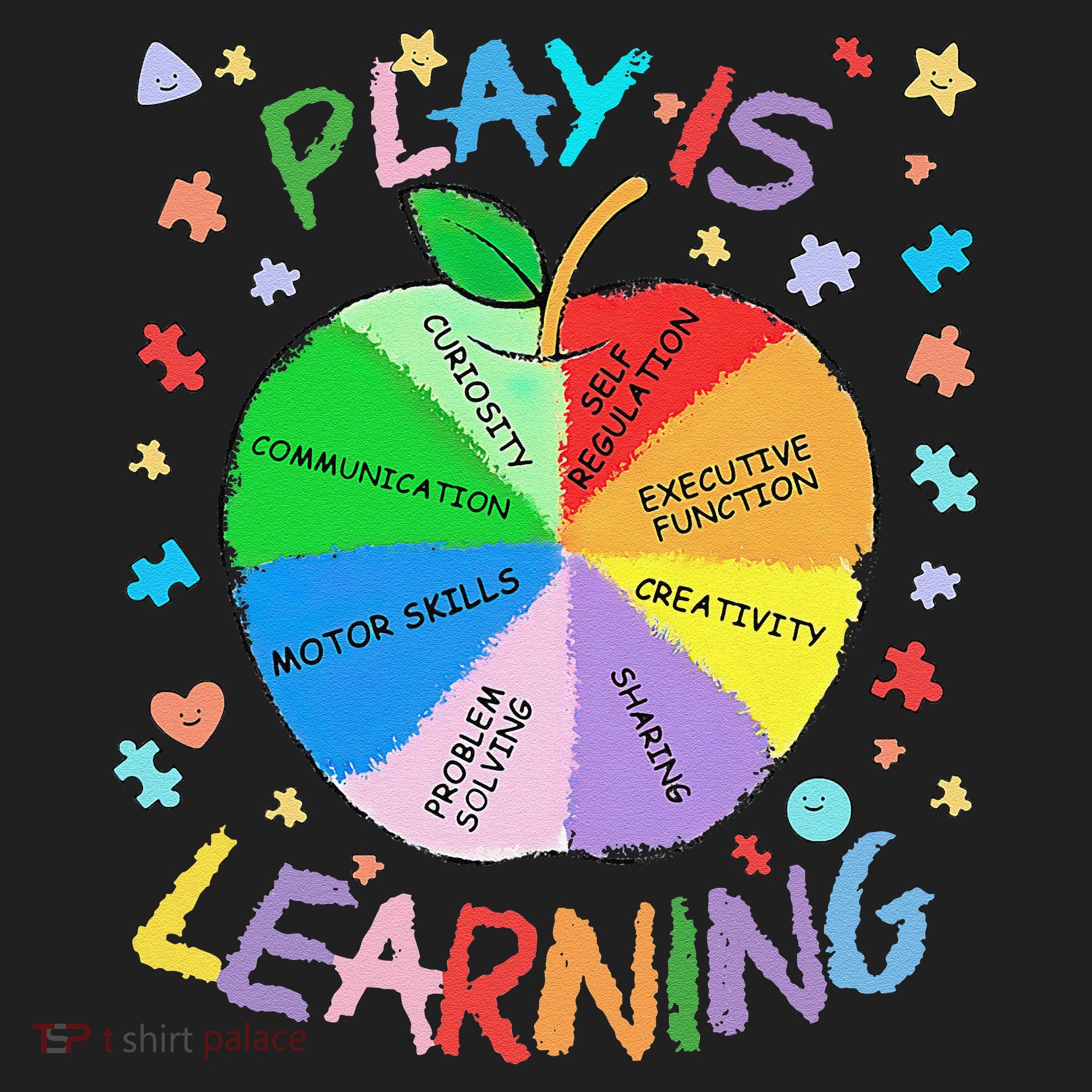 Play Is Learning Special Education Autism Awareness Pride Golf Towel