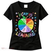 Play Is Learning Special Education Autism Awareness Pride Women's T-Shirt thumb 0