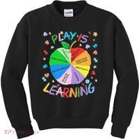Play Is Learning Special Education Autism Awareness Pride Kids Sweatshirt thumb 0