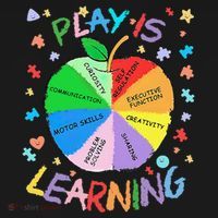 Play Is Learning Special Education Autism Awareness Pride Kids Long Sleeve Shirt thumb 2