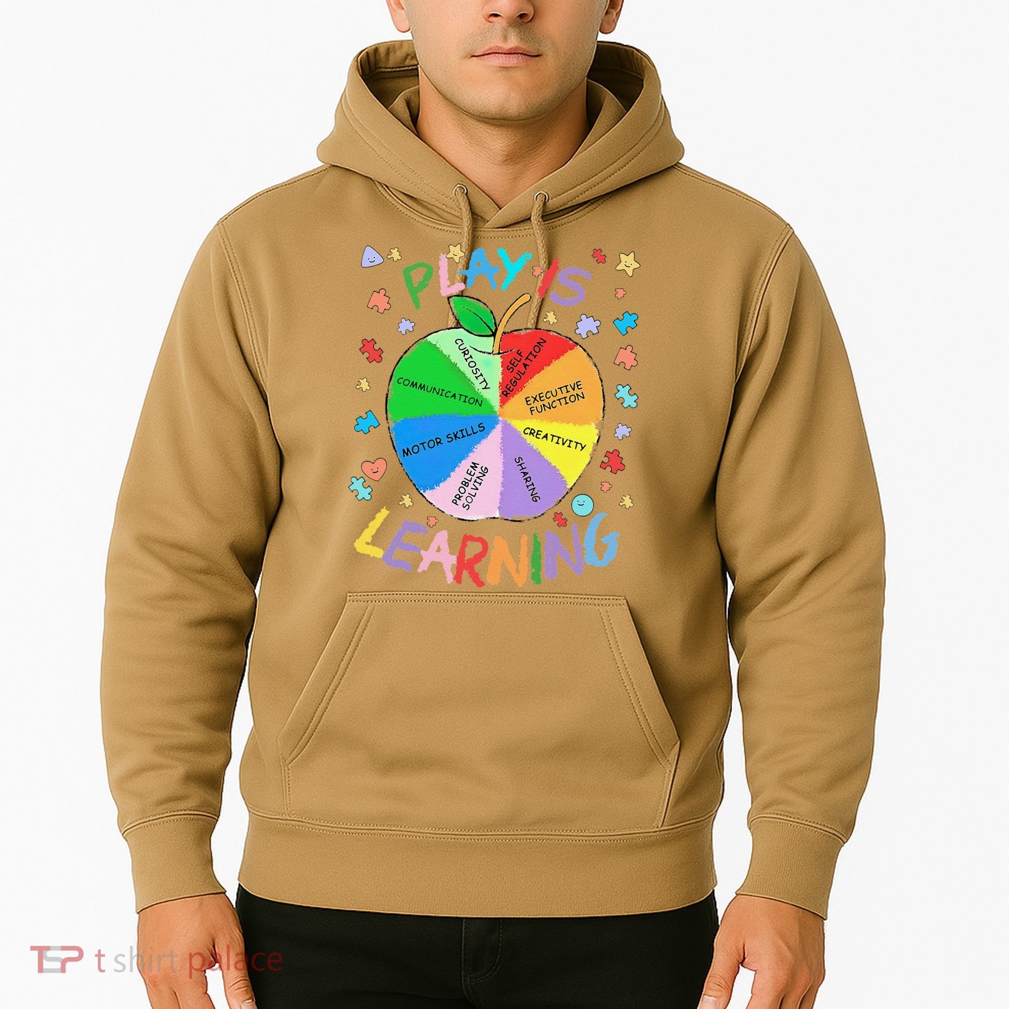 Play Is Learning Special Education Autism Awareness Pride Hoodie