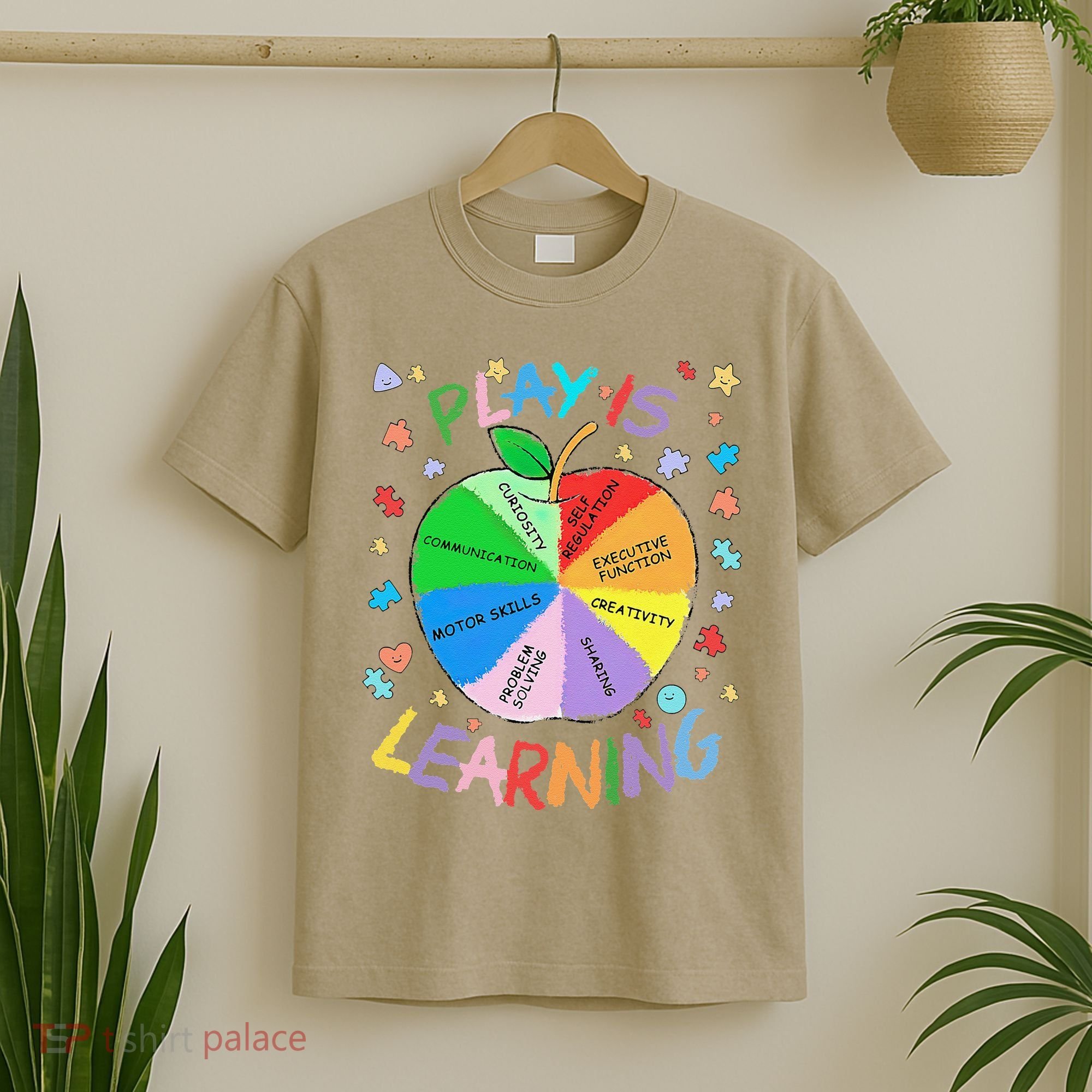 Play Is Learning Special Education Autism Awareness Pride T-Shirt