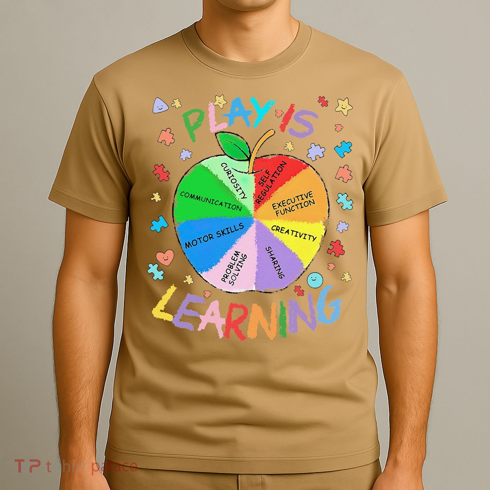 Play Is Learning Special Education Autism Awareness Pride T-Shirt