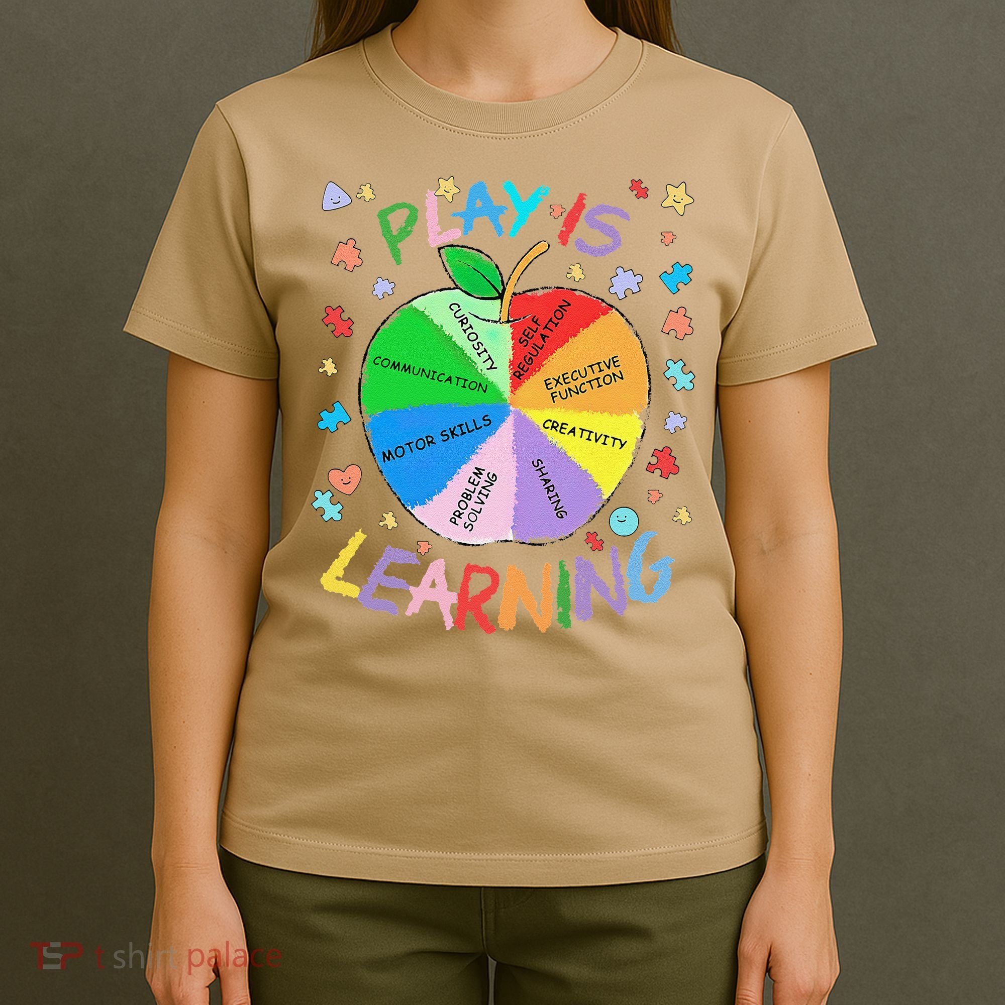 Play Is Learning Special Education Autism Awareness Pride T-Shirt