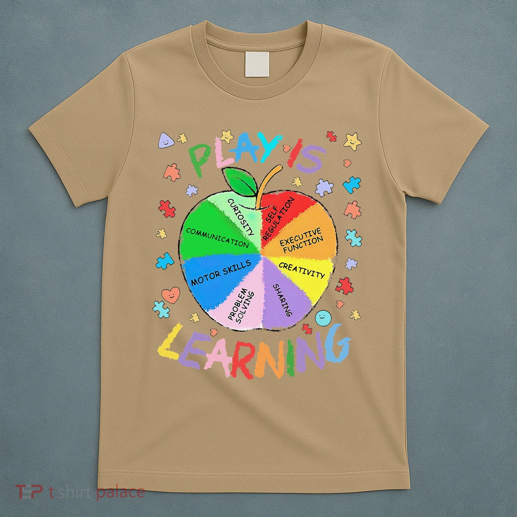 Play Is Learning Special Education Autism Awareness Pride T-Shirt
