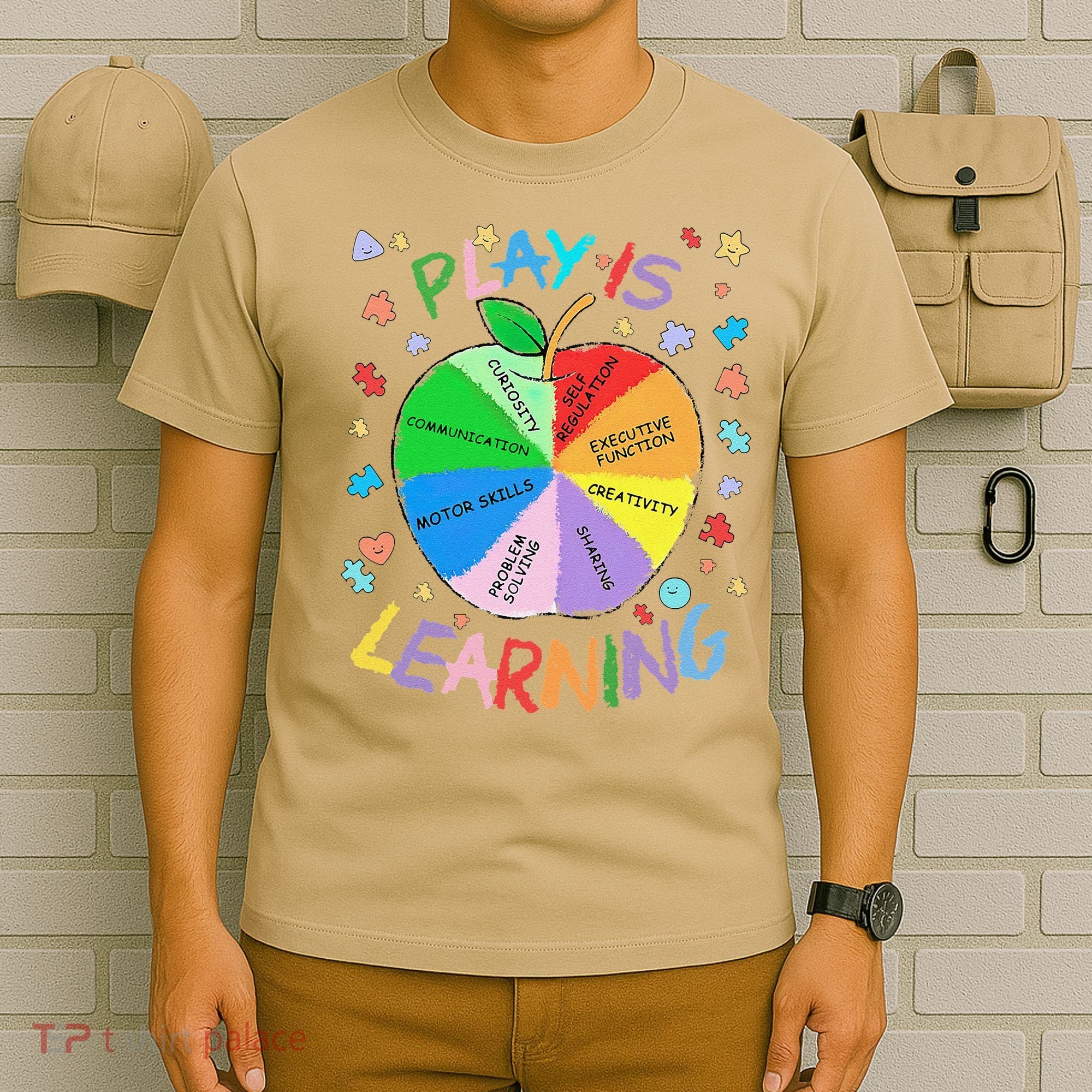 Play Is Learning Special Education Autism Awareness Pride T-Shirt