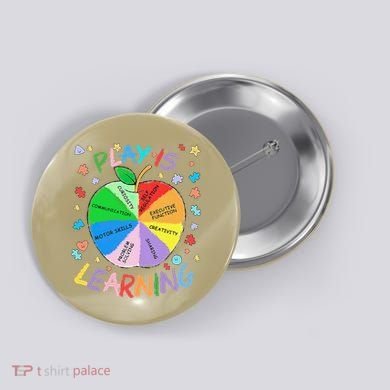 Play Is Learning Special Education Autism Awareness Pride Button