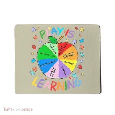 Play Is Learning Special Education Autism Awareness Pride Mousepad