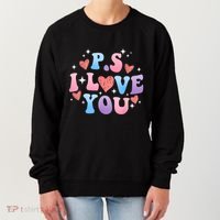 Ps I Love You Day ValentineS Day Purple Heart Women Women's Sweatshirt thumb 0