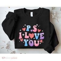 Ps I Love You Day ValentineS Day Purple Heart Women Sweatshirt thumb 2