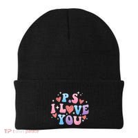 Ps I Love You Day ValentineS Day Purple Heart Women Beanie thumb 0