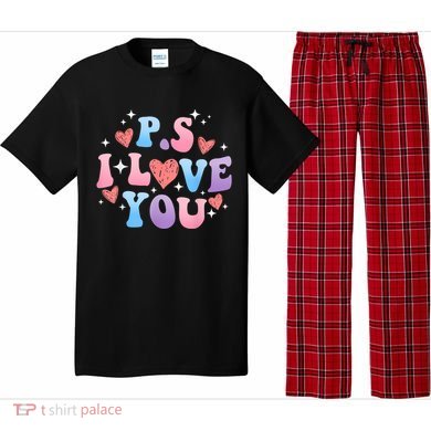 Ps I Love You Day ValentineS Day Purple Heart Women Pajama Set