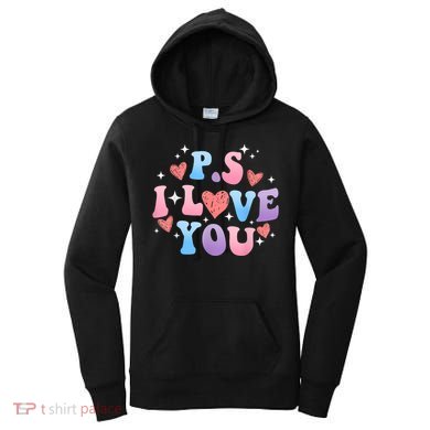 Ps I Love You Day ValentineS Day Purple Heart Women Women's Hoodie