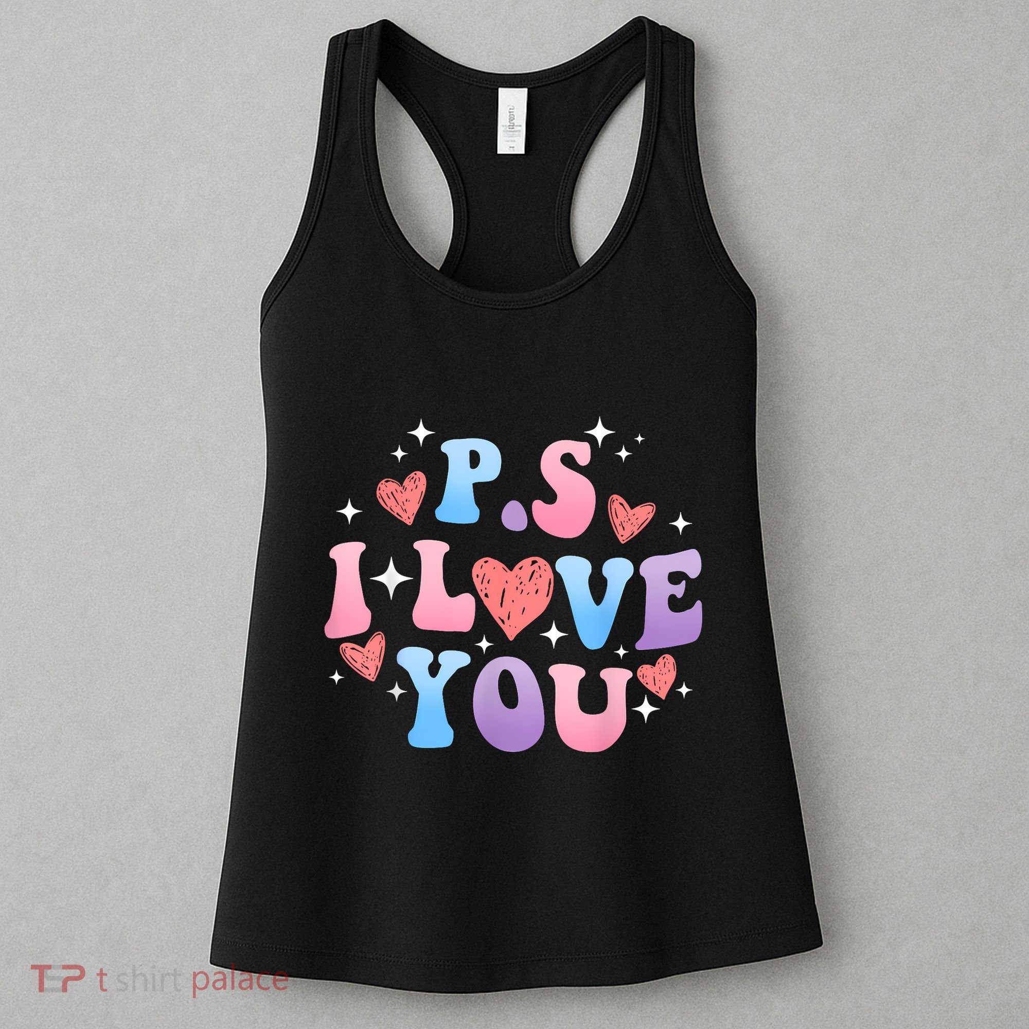 Ps I Love You Day ValentineS Day Purple Heart Women Women's Tank Top
